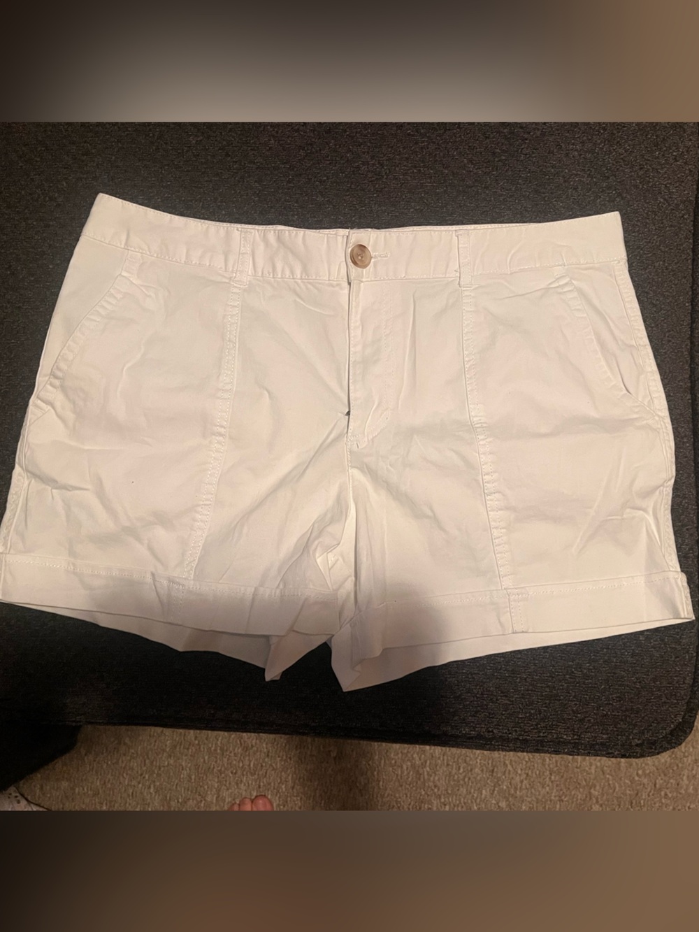 Classic Women's White Cotton Shorts